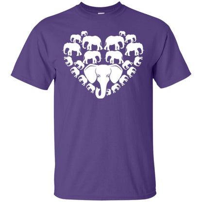 Elephant Lovers T-shirt Special Elephant Heart Purple