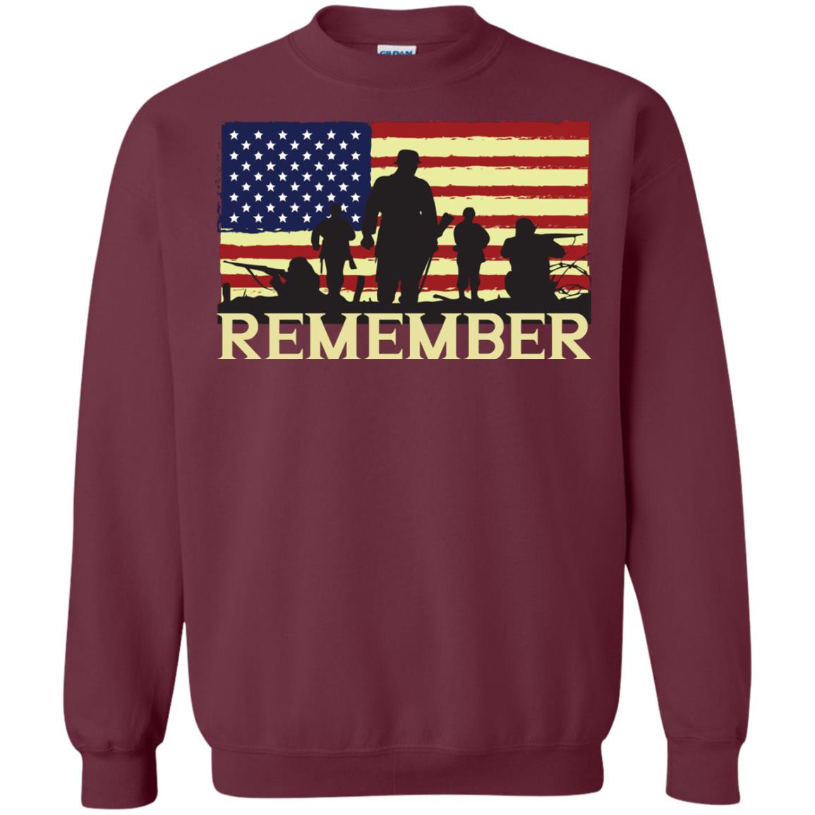 Military Of United States Memorial Day Shirt Maroon