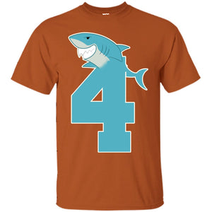 4th Birthday Shark Party ShirtG200 Gildan Ultra Cotton T-Shirt
