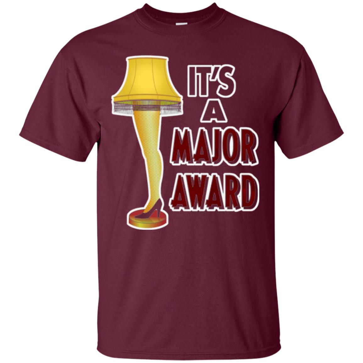Christmas T-shirt It_s A Major Award Leg Lamp Maroon