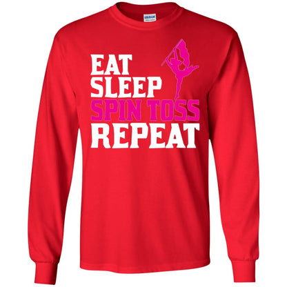 Eat Sleep Spin Toss Repeat Color Guard T-shirt Red