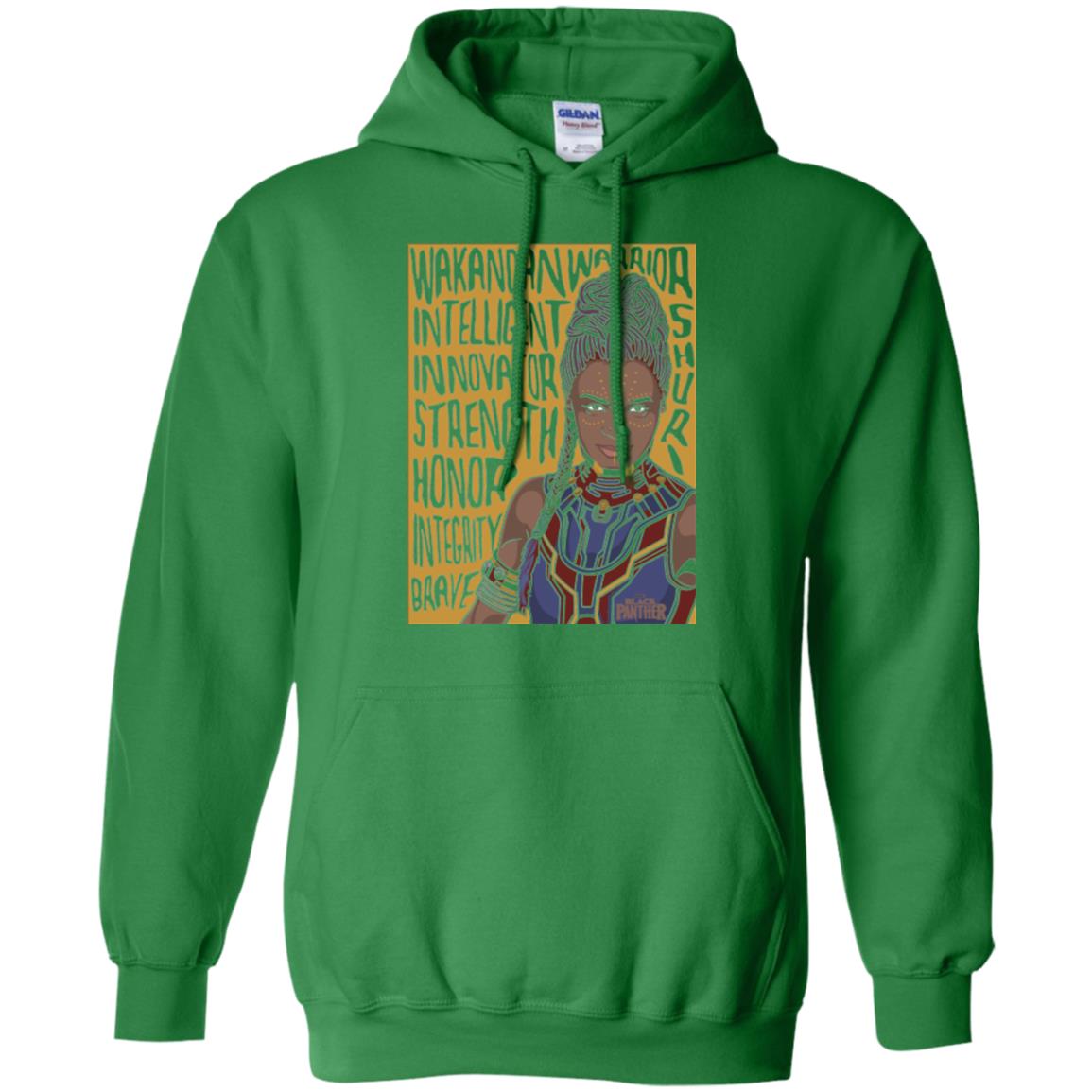 Black Panther Movie Shuri Word Art T-shirt Irish Green