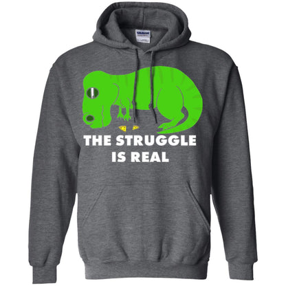 Funny Dinosaus T-shirt The Struggle Is Real Dark Heather