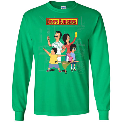 Family Group Hero Pose T-shirt Bob_s Burgers Irish Green