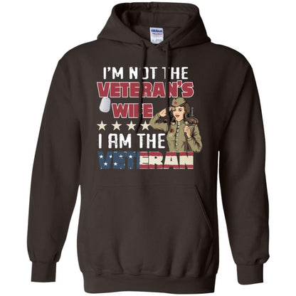 I'm Not The Veteran's Wife I Am The Veteran Shirt For Woman Veteran Dark Chocolate
