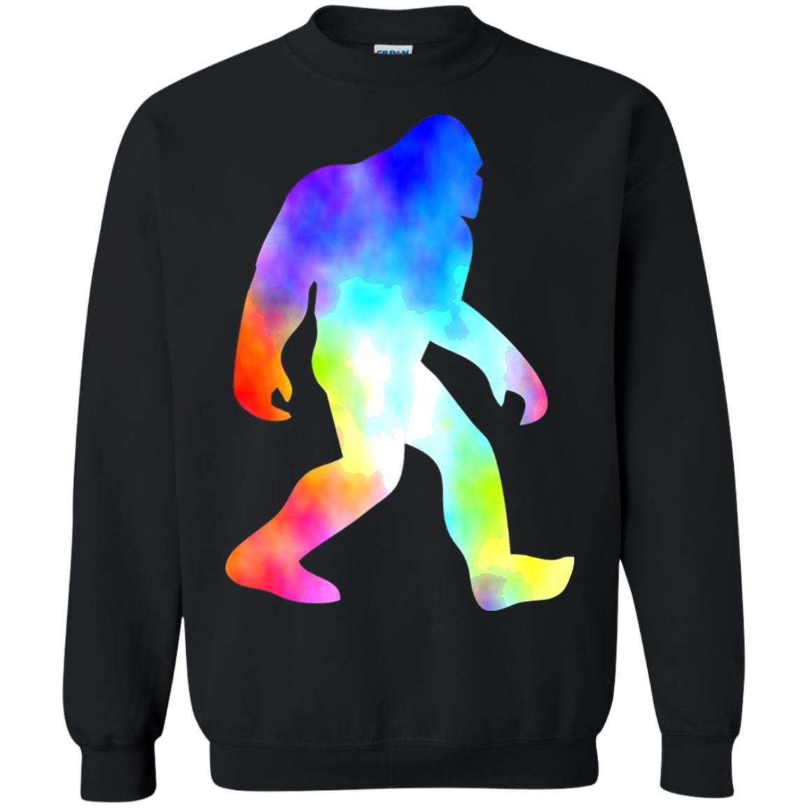 Bigfoot Sasquatch Neon T-shirt Black