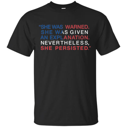 Human_s Right T-shirt She Was Warned Nevertheless She Persisted Black