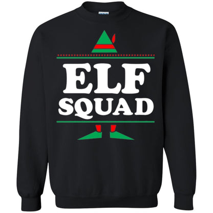 Christmas T-shirt Elf Squad Holiday Family Group Matching Black