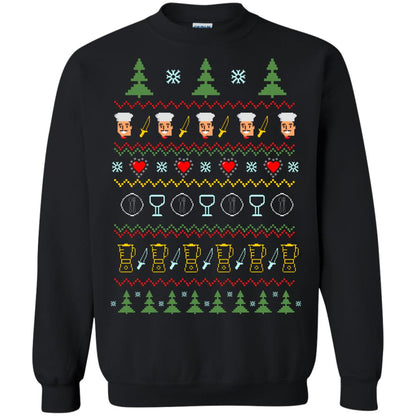 Chef Christmas X-mas Gift Shirt For Cooking Lovers Black