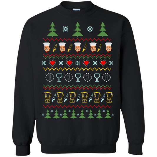 Chef Christmas X-mas Gift Shirt For Cooking Lovers Black