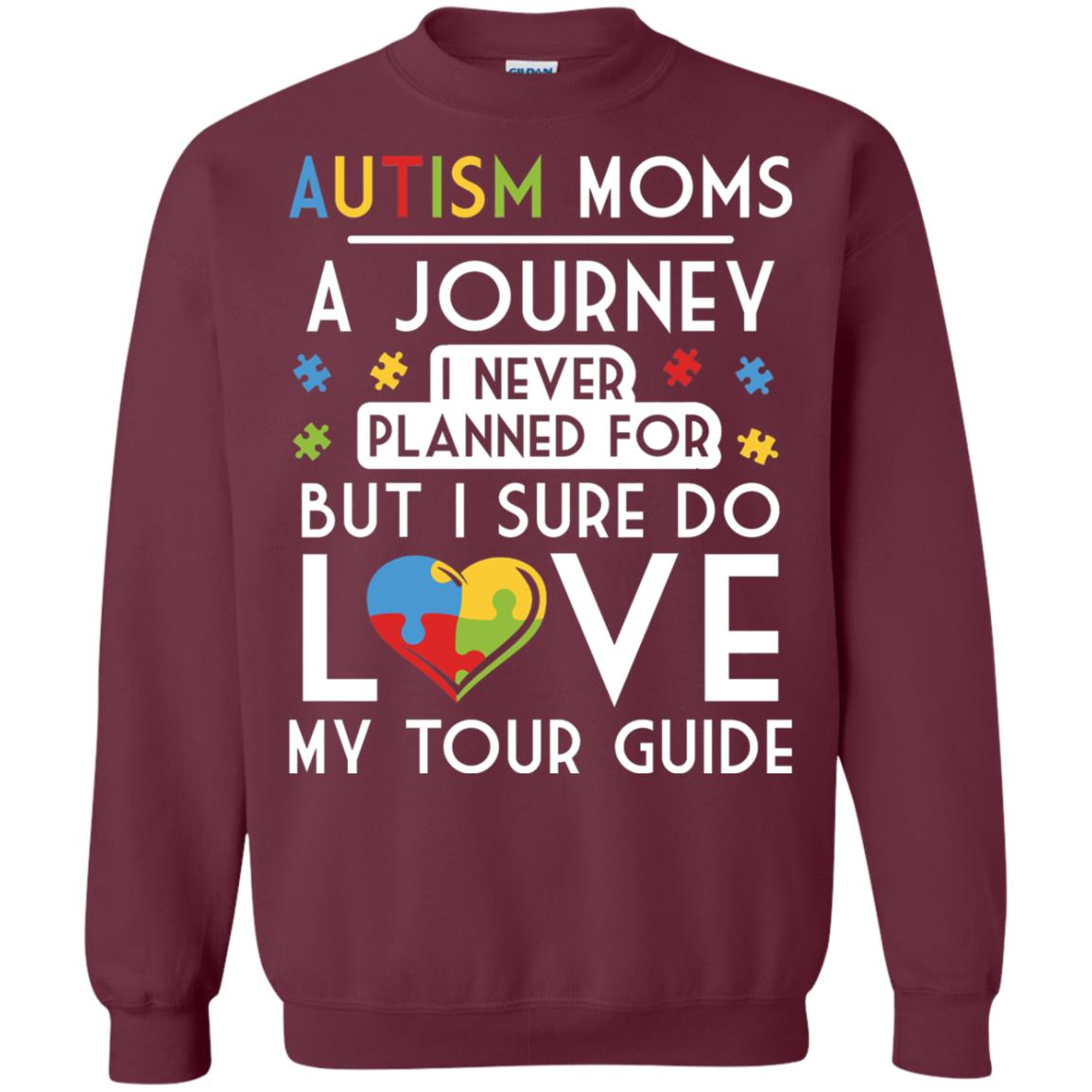 Autism Mom Shirt Autism Mom A Journey Of Love Maroon