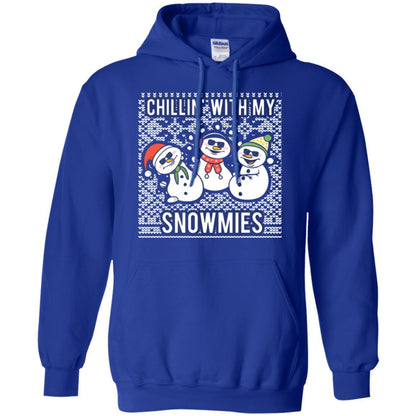 Christmas T-shirt Chillin' With My Snowmies Royal