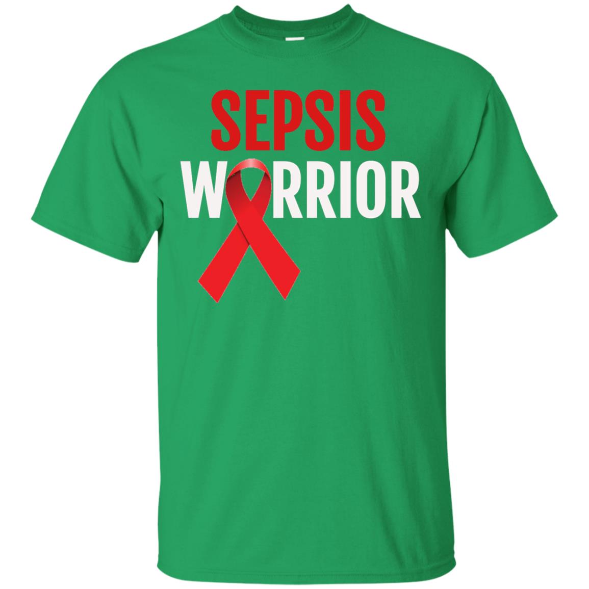 Sepsis Warrior Awareness Faith T-shirt Irish Green