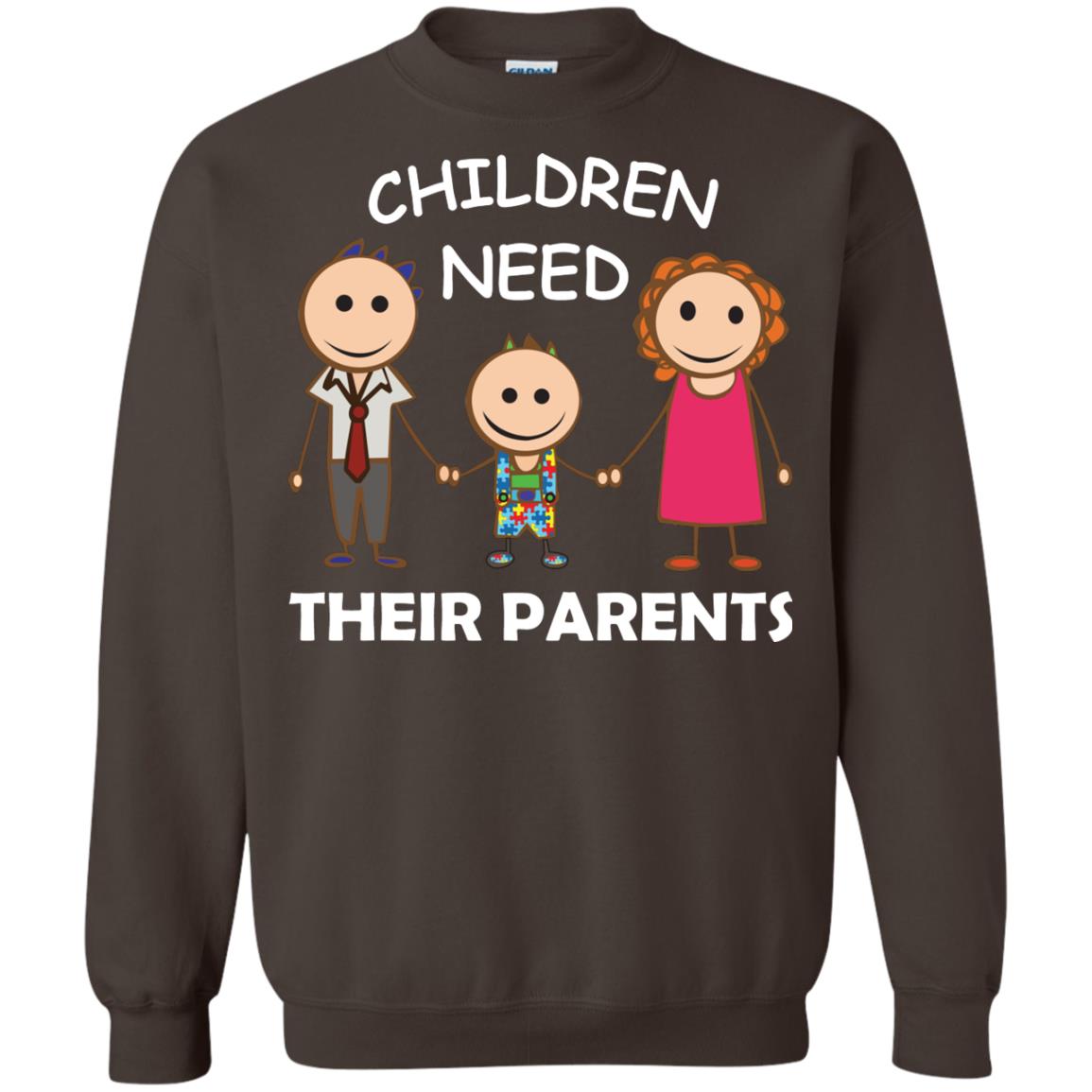 Children Need Their Parents End Separation Family Shirt Dark Chocolate
