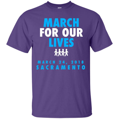 March For Our Lives March 24 2018 Sacramento Anti Gun T-shirt Purple