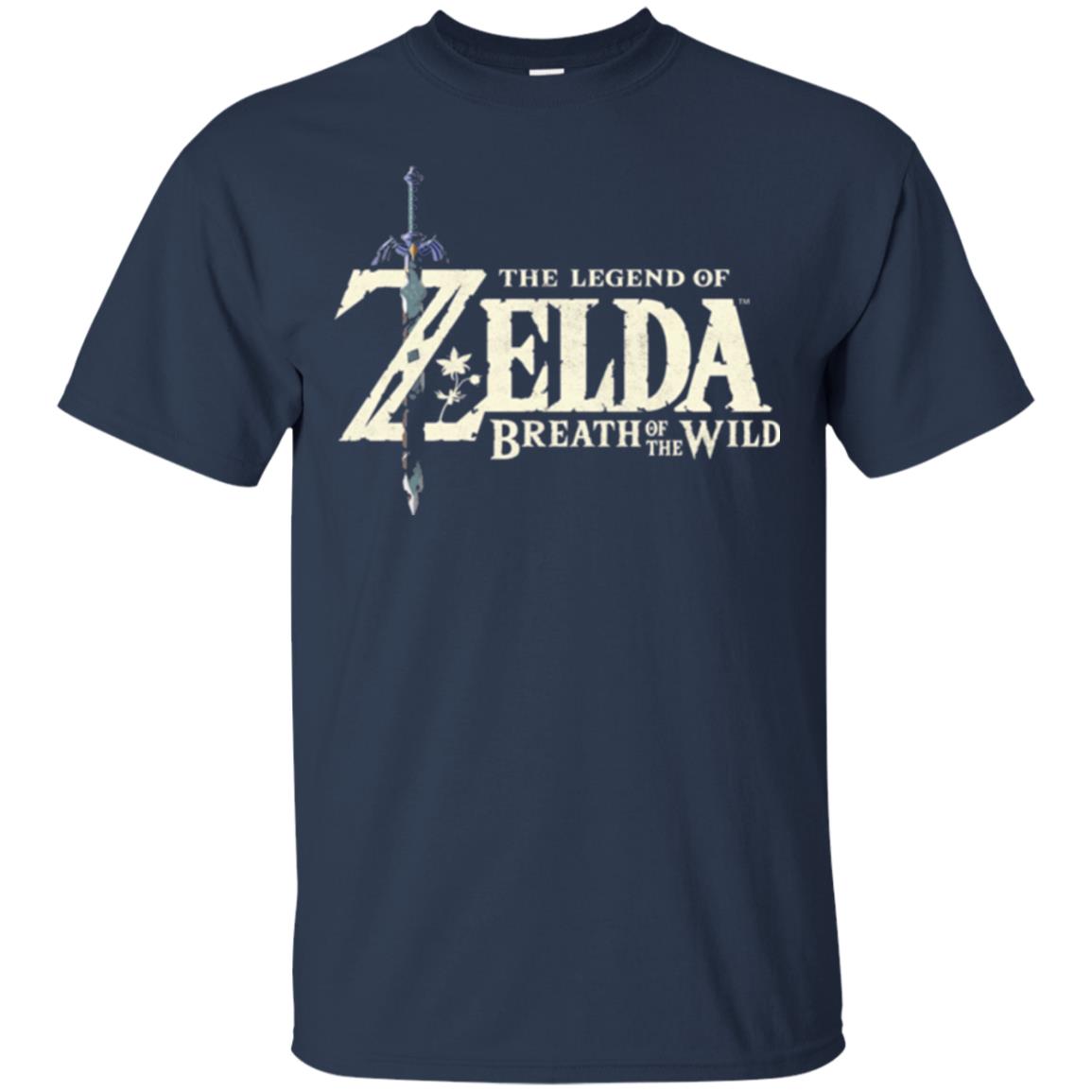 Game T-shirt Nintendo Zelda Breath Of The Wild Navy