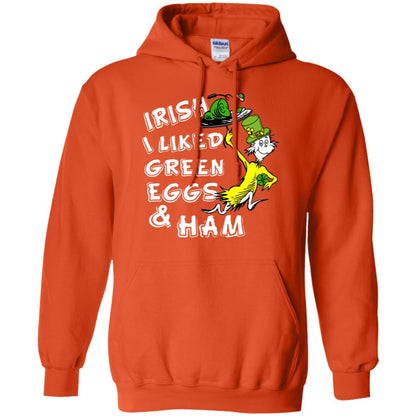 Irish I Liked Green Eggs And Ham T-shirt Orange