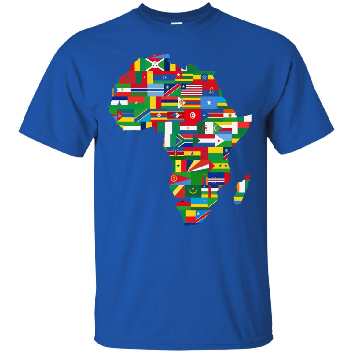 Proud African Country Flags Continent Love Proud African American T-shirt Royal