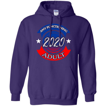 American Election Bumper T-shirt Any Functioning Adult 2020 Purple