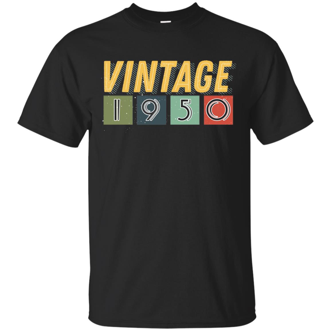 Vintage 1950 68th Birthday Gift Shirt For Mens Or Womens Black