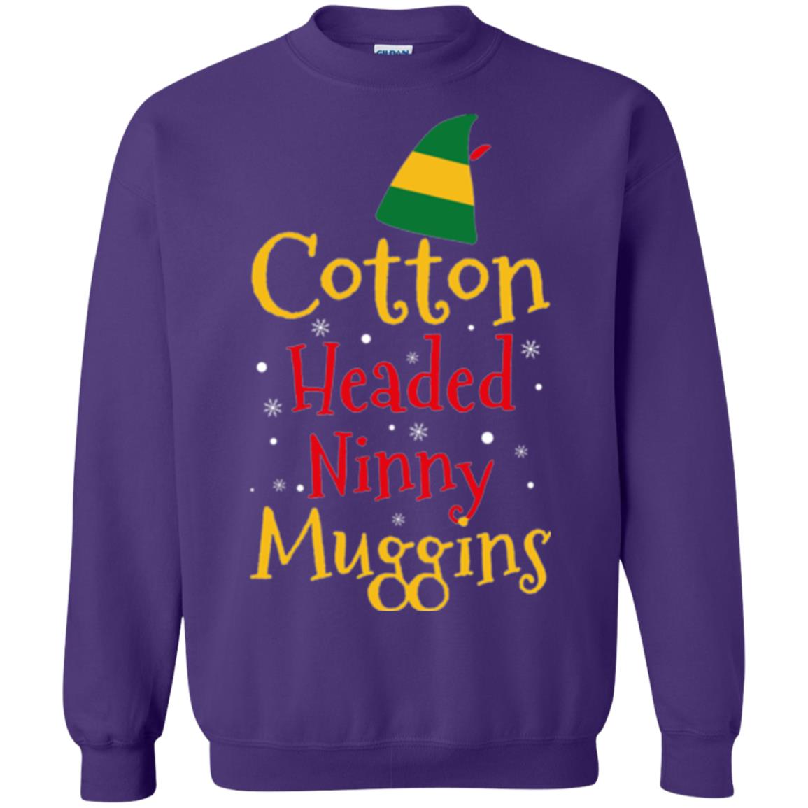 Funny Elf T-shirt Cotton Headed Ninny Muggins Purple