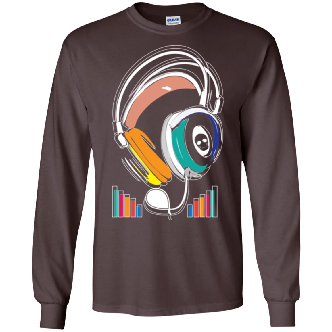 Music Lover T-shirt Sound Activated Glow Dark Chocolate