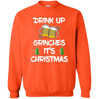 Beer Lover T-shirt Drink Up Beer Grinches It's Christmas Orange