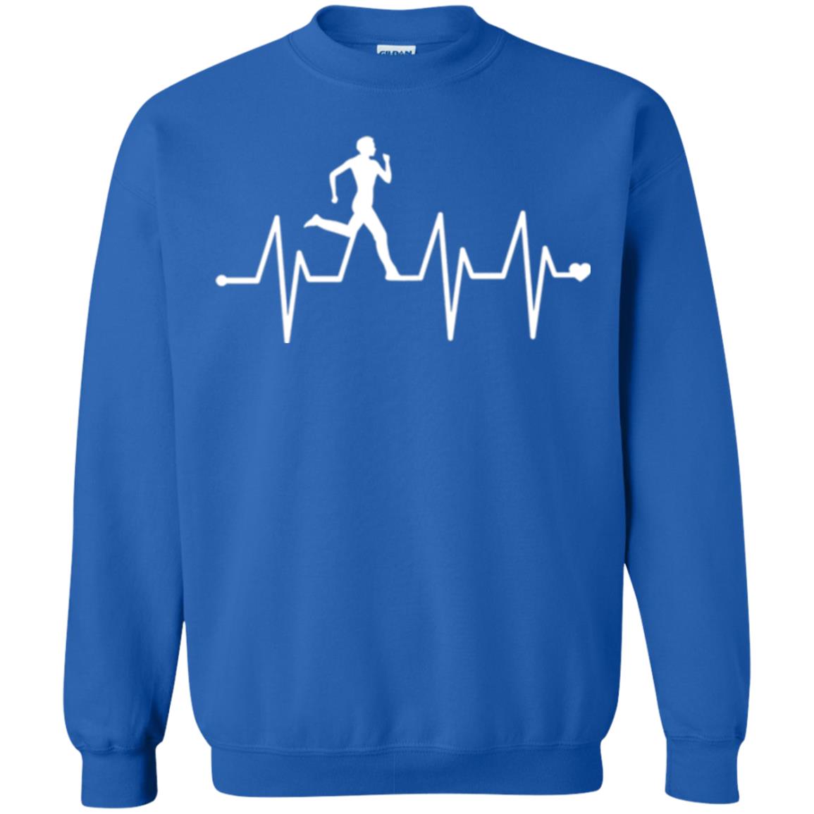Running T-shirt Athletics Heartbeat Pulse Royal