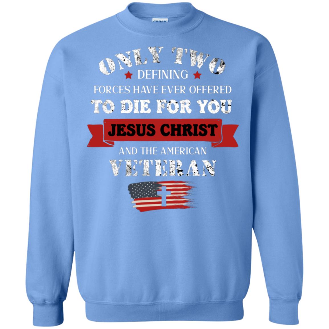 Only Two Defining Forces Have Ever Offered To Die For You Jesus Christ And The American Veteran Carolina Blue