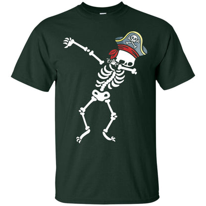 Dabbing Skeleton With Pirates Hat T-shirt Forest