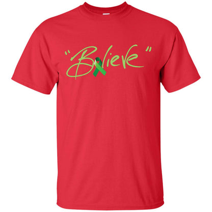 Kidney Cancer Awareness Shirt Kelly Green Ribbon Believe Red