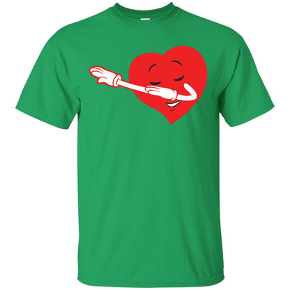 Valentine_s Day T-shirt Dabbing Heart Irish Green