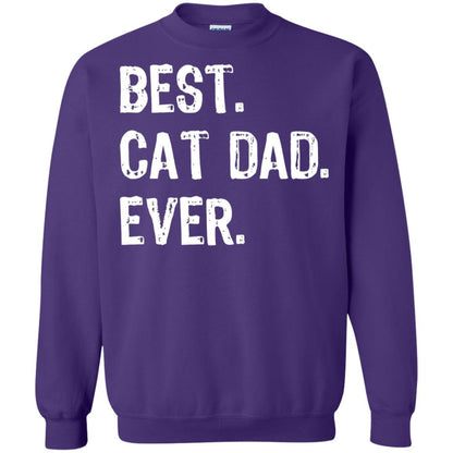 Cat Lover T-shirt Best Cat Dad Ever Purple