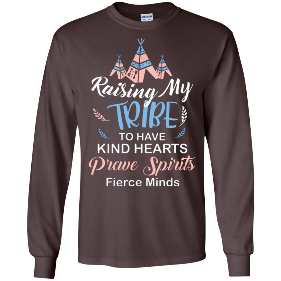 Mommy T-shirt Raising My Tribe To Have Kind Hearts Dark Chocolate