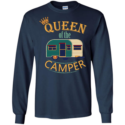 Queen Of The Camper Camping Lover Shirt Navy