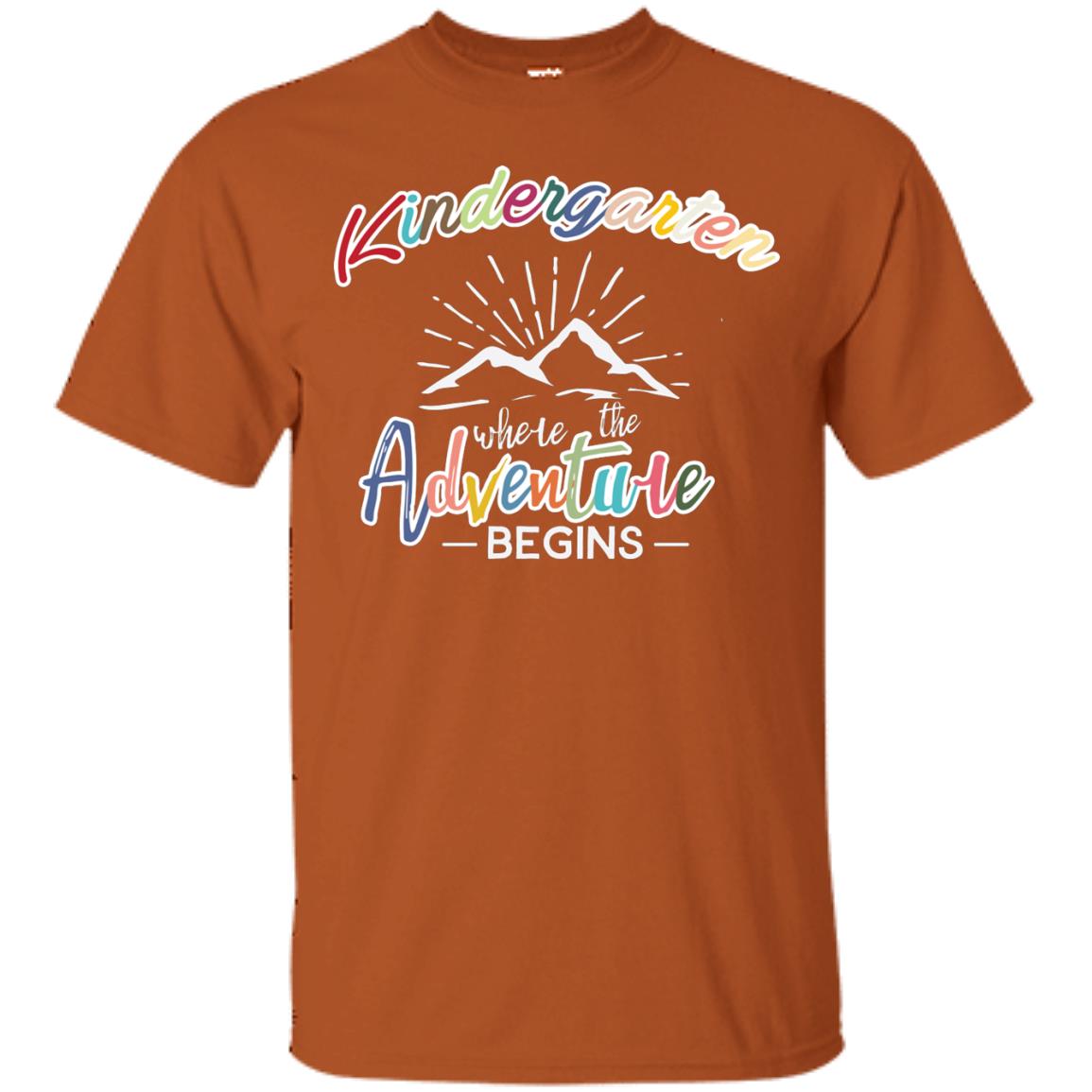 Kindergarten Where The Adventure Begins Shirt Texas Orange