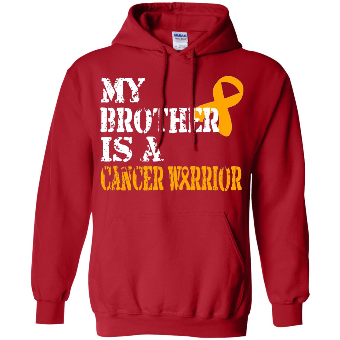 My Brother Is A Cancer Warrior Kidney Cancer Survivor Shirt Red