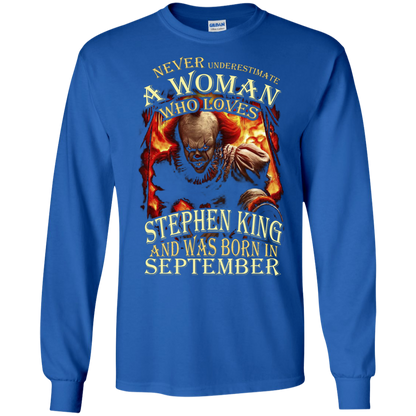 September T-shirt Never Underestimate A Woman Who Loves Stephen King