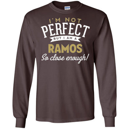 Soccer T-shirt I'm Not Perfect But I Am A Ramos Dark Chocolate