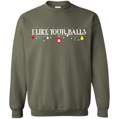 Christmas T-shirt I Like Your Balls Military Green