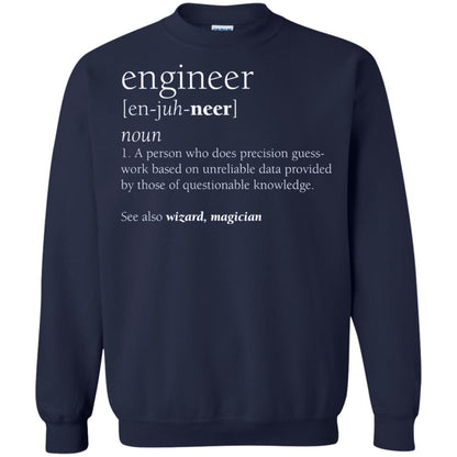 A Person Who Does Precision Guess Work Based On Unreliable Data Engineer Definition T-shirt Navy