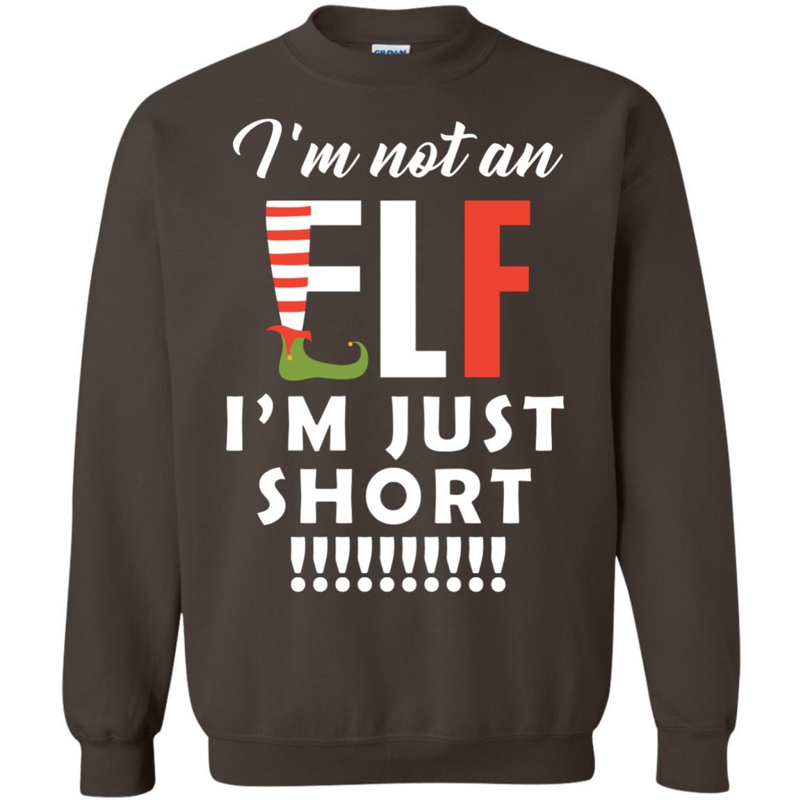 Christmas T-shirt I'm Not An Elf I'm Just Short Dark Chocolate