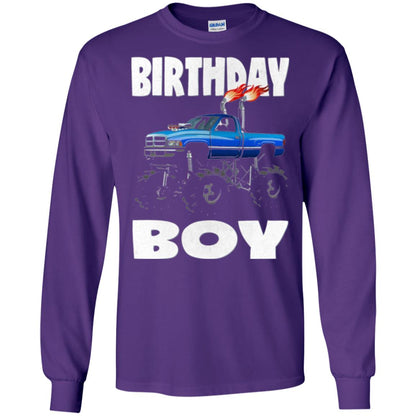 Monster Truck T-shirt Birthday Boy Vintage Purple