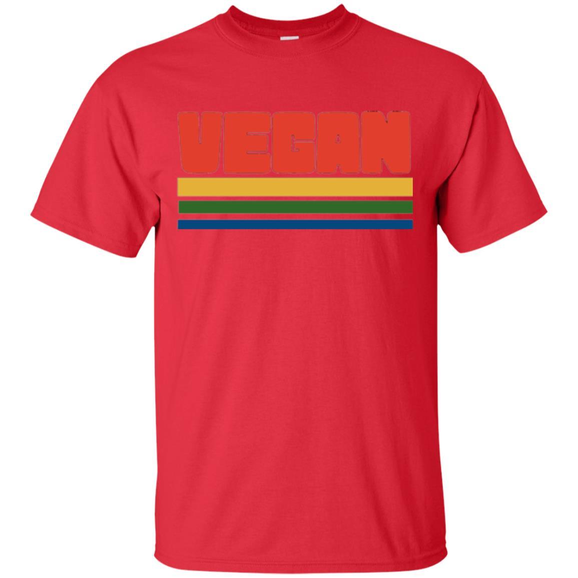 Vegan T-shirt Retro Style Veganism Red