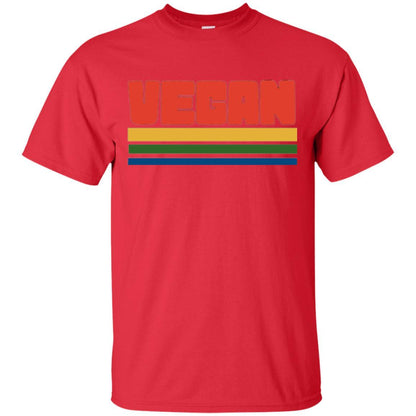 Vegan T-shirt Retro Style Veganism Red