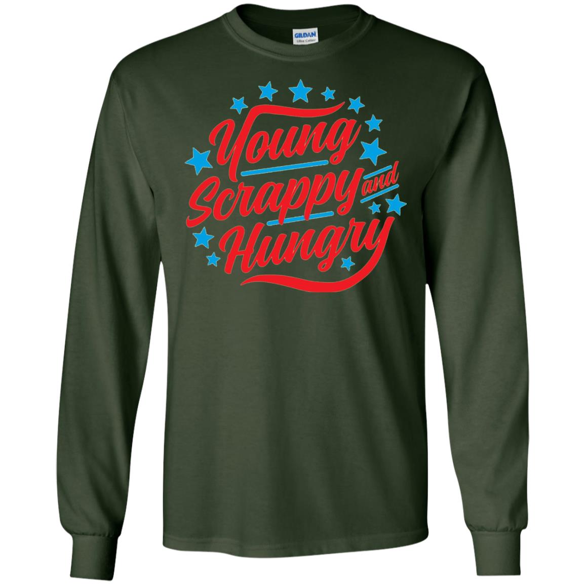 Hamilton T-shirt Young Scrappy And Hungry Forest Green