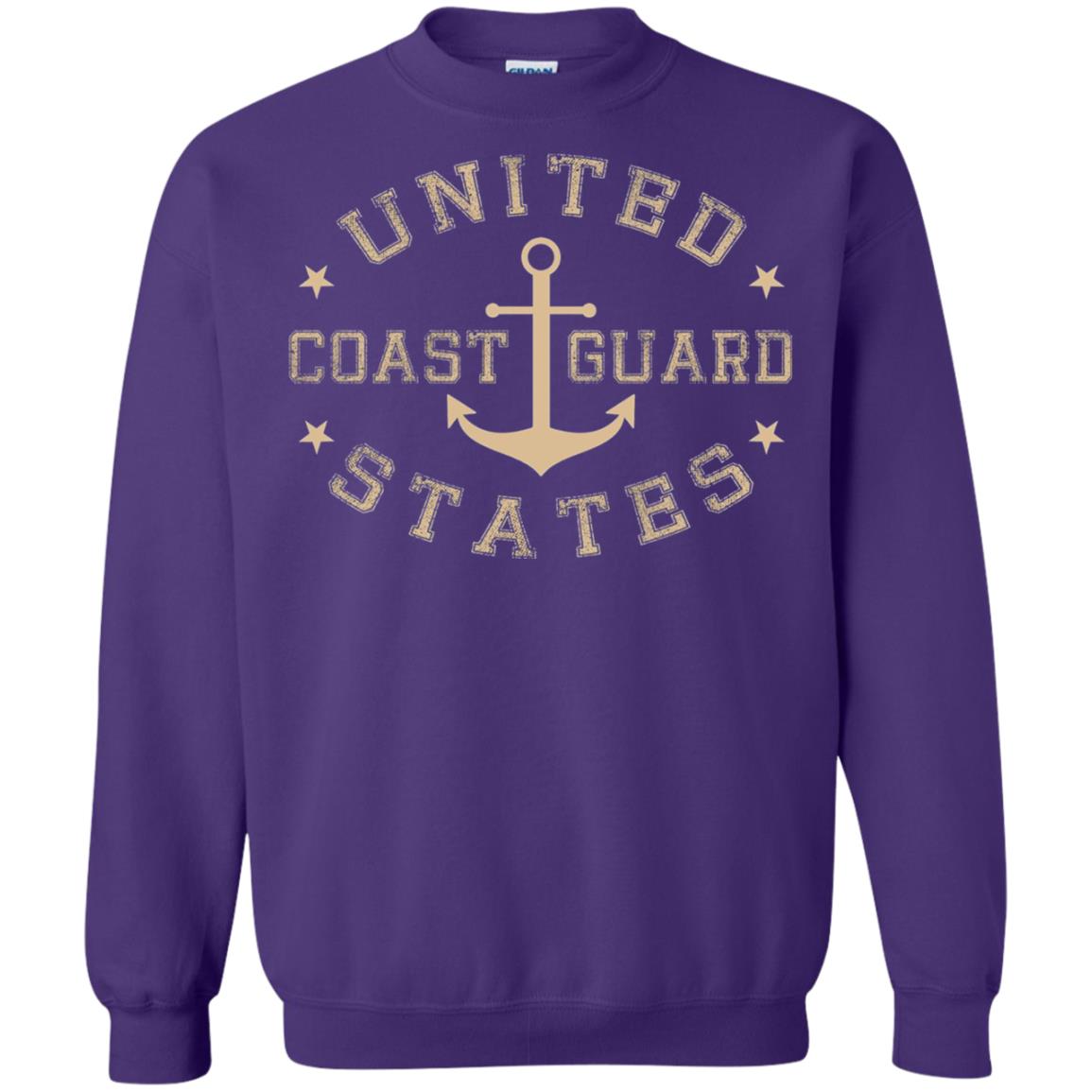 Coast Guard Birthday United States Anchor T-shirt Purple