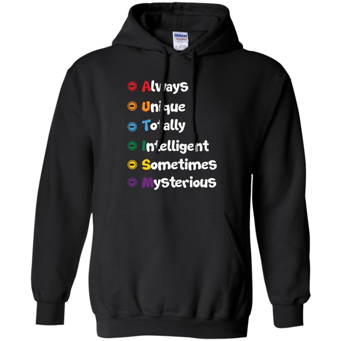 Always Unique Totally Intelligent Autism Awareness T-shirt Black