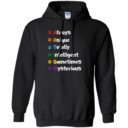 Always Unique Totally Intelligent Autism Awareness T-shirt Black