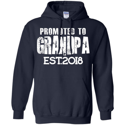 Papa T-shirt Promoted To Grandpa Est 2018 T-shirt Navy